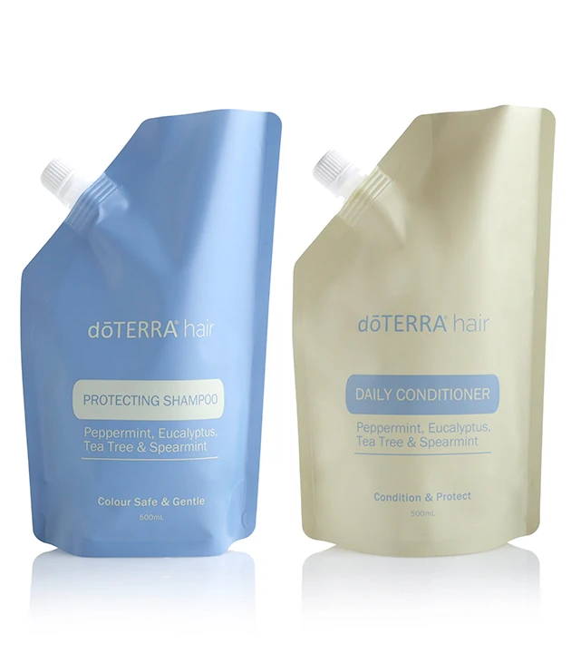 doTERRA Shampoo and Conditioner Refill Pouch Bundle 500mL